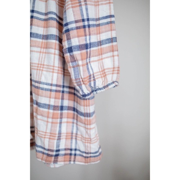 American Eagle NWOT Women’s Plaid Flannel Babydoll Shirt Dress Button-Down SZ S - Picture 6 of 9